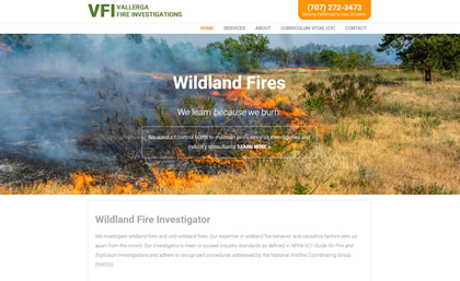 Vallerga Fire Investigations Homepage